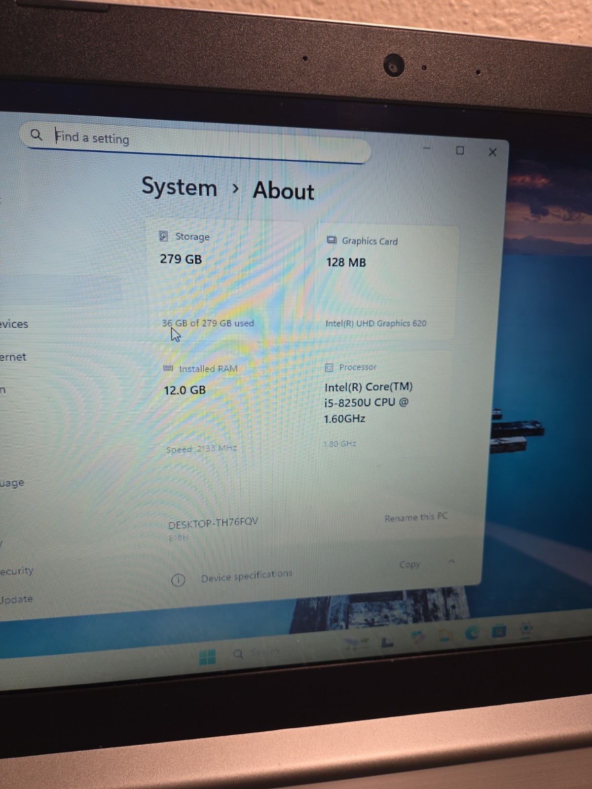 Lenovo Tscr 15,6″/i5-8250/12Gb/ssd 300Gb/Camera, Battery Work Well NO AC #18