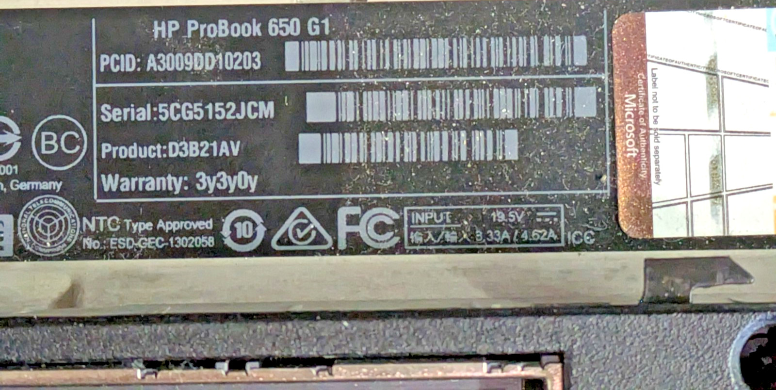 HP ProBook 650 G1 15.6″ Laptop | Intel i5-4300M | 2GB RAM | No SATA Cable
