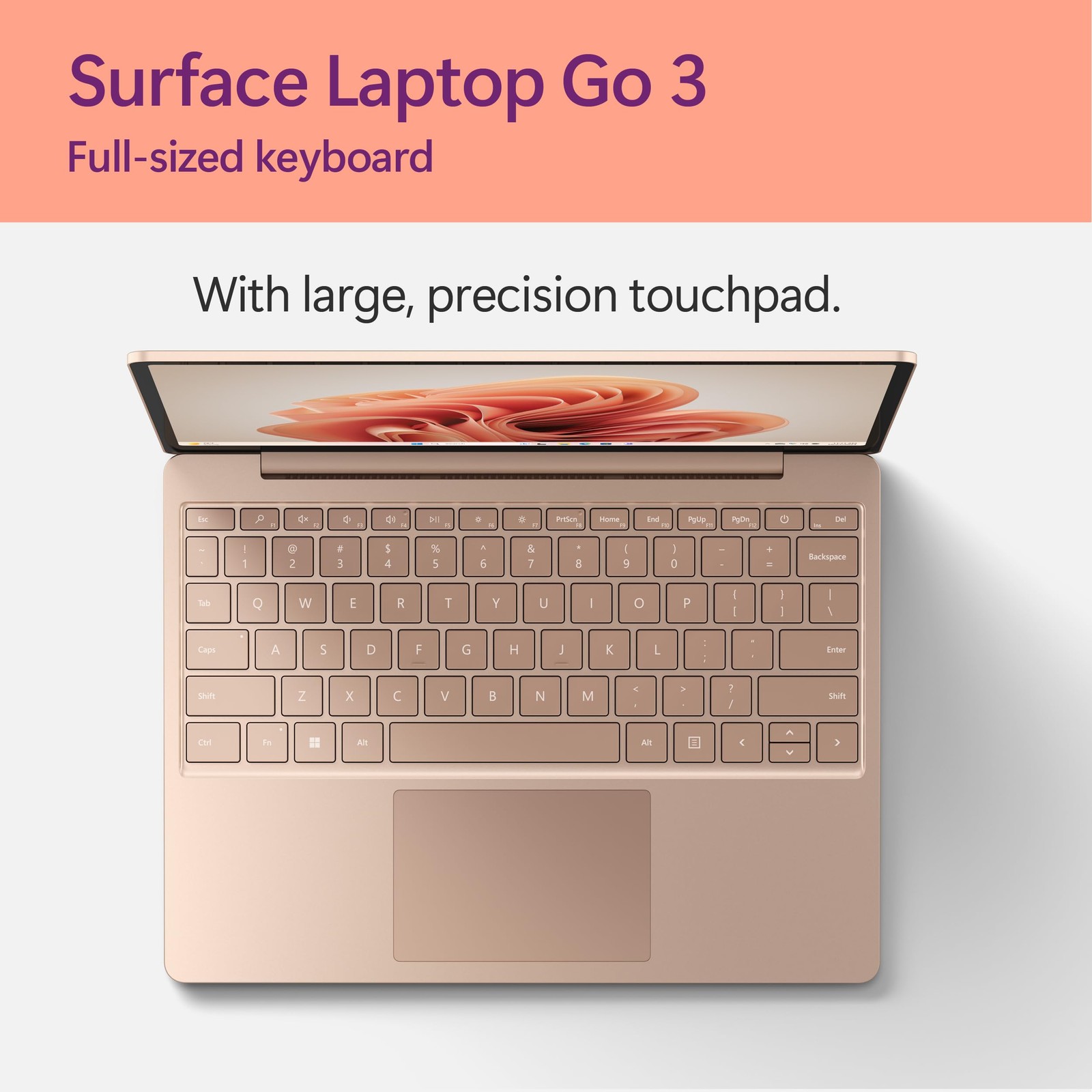 Surface Laptop Go 3 – Touch – i5-1235U – 8GB RAM – 256GB SSD – Sandstone
