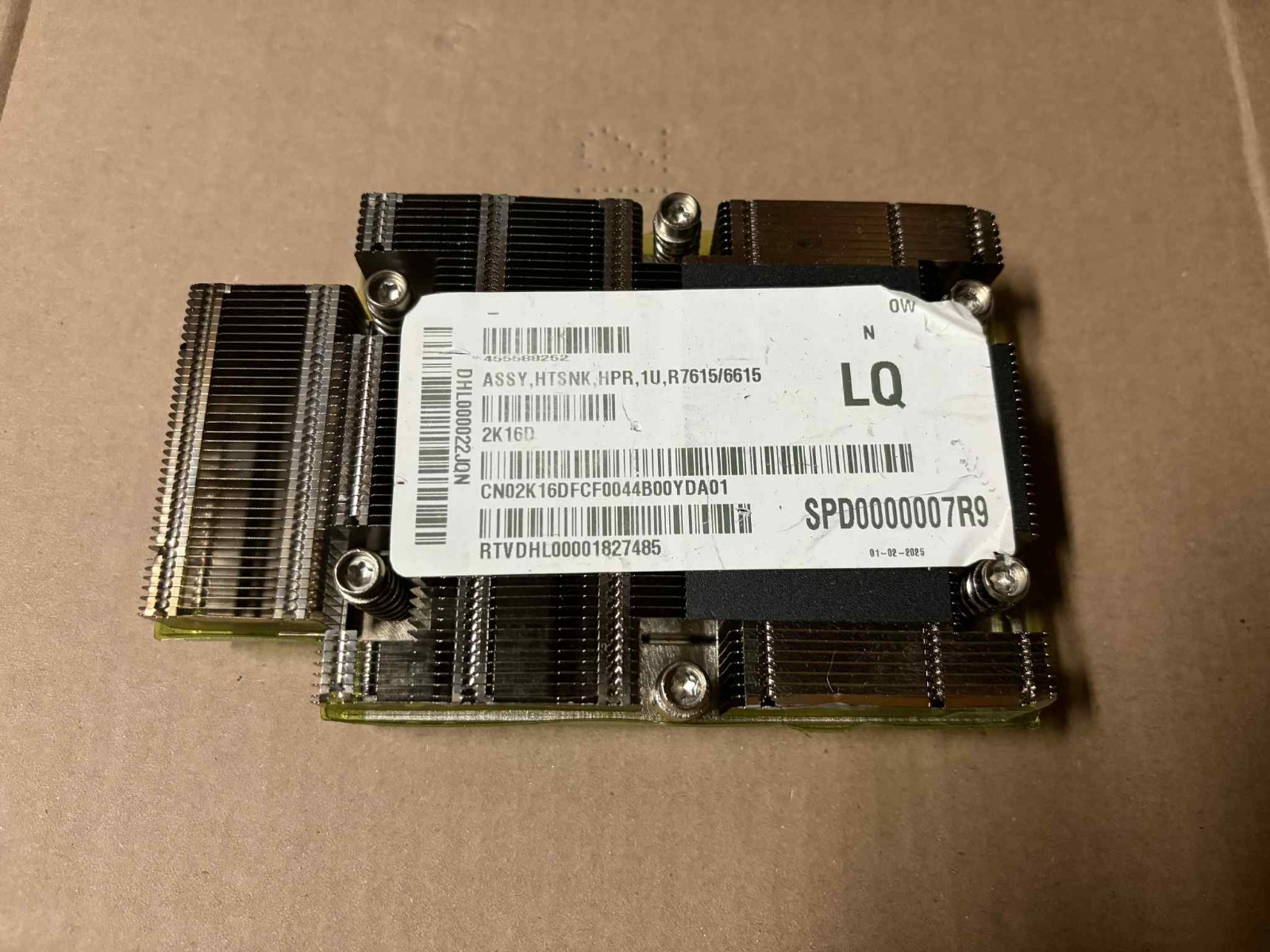 Dell Server R7625 R7725 R7615 R6615 R7715 1U high-performance Heatsink 2K16D