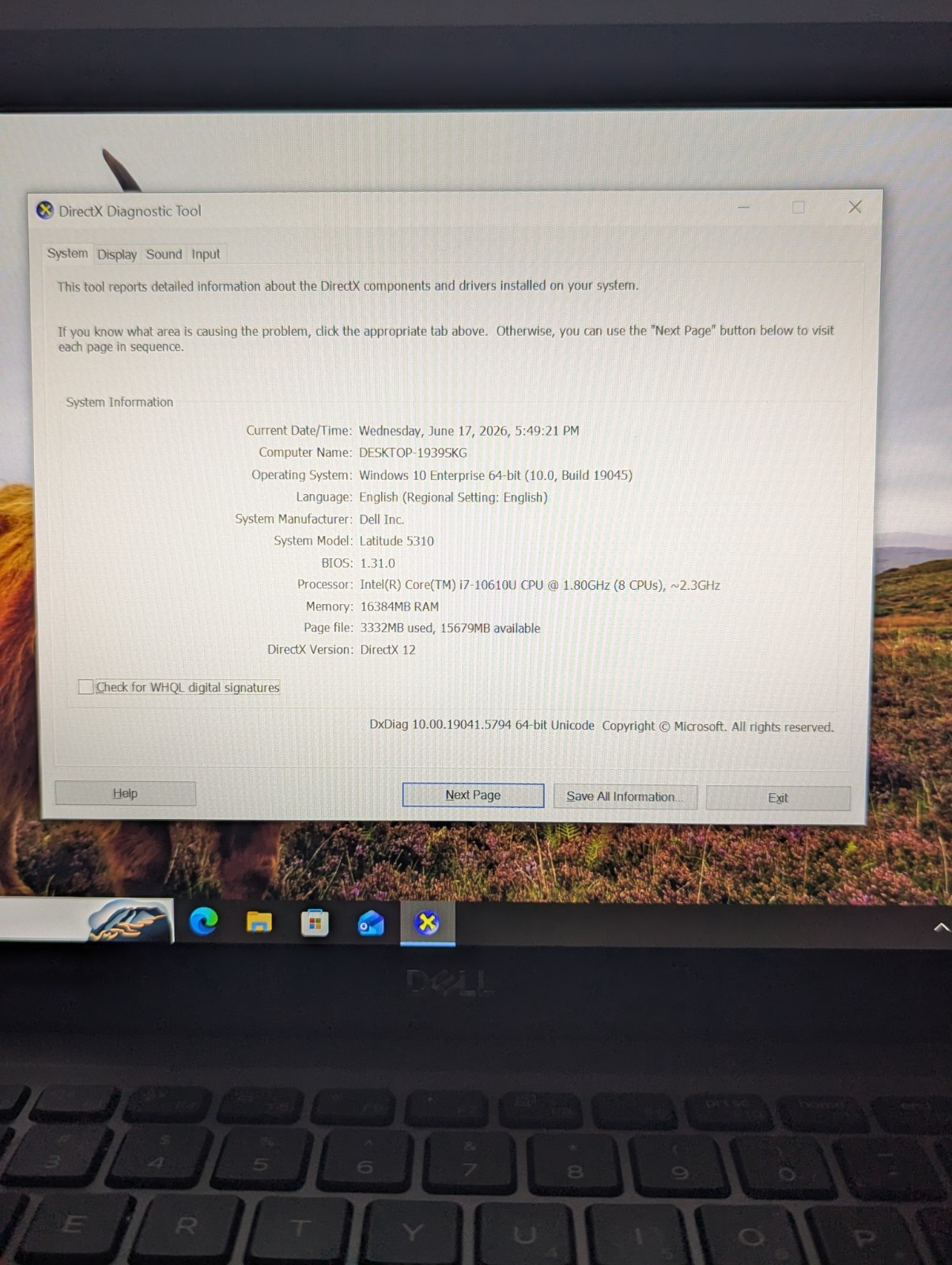 Dell Latitude 5310 i7-10610U 16GB RAM 256GB SSD Windows 10 Enterprise