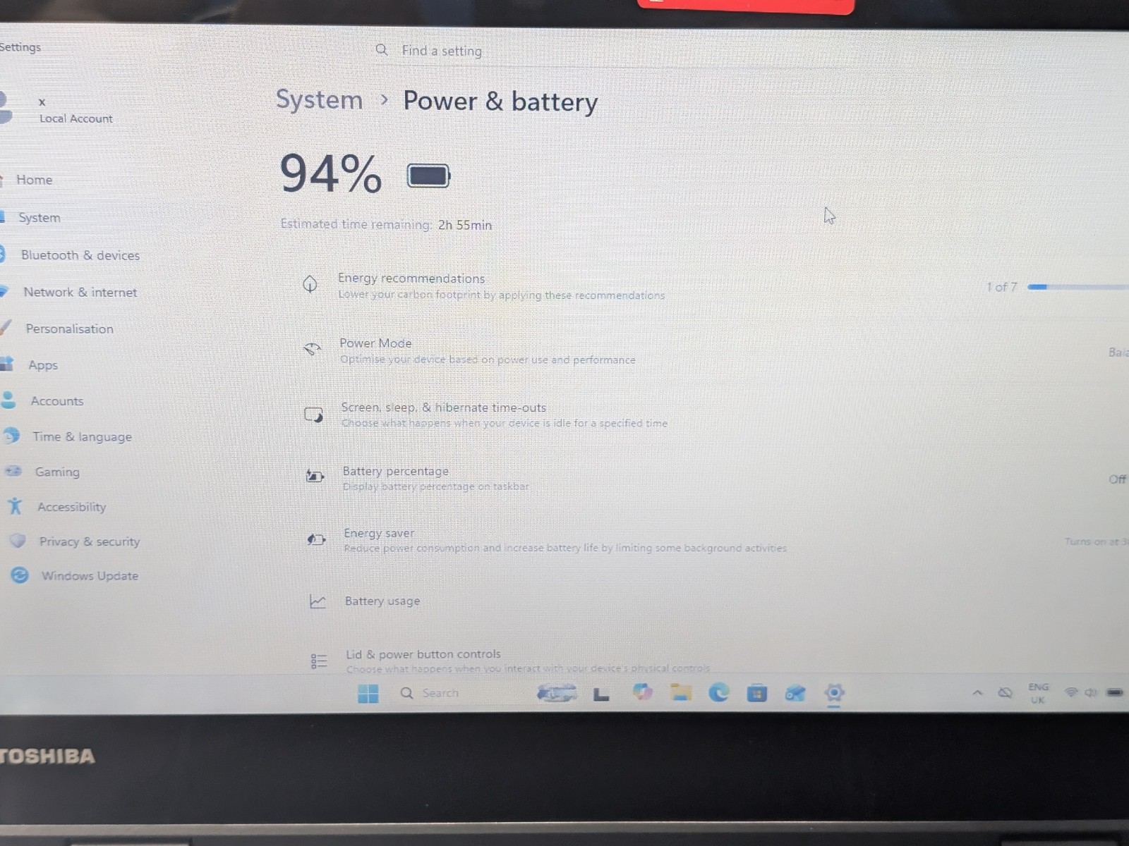 Collectable Toshiba Satellite E45W-C4200X 14in 500GB, 6GB RAM/ i3 5th Gn 2.1GHz