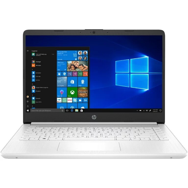 HP 14” Laptop: Intel Celeron, 4GB RAM, 64GB eMMC, Snowflake White