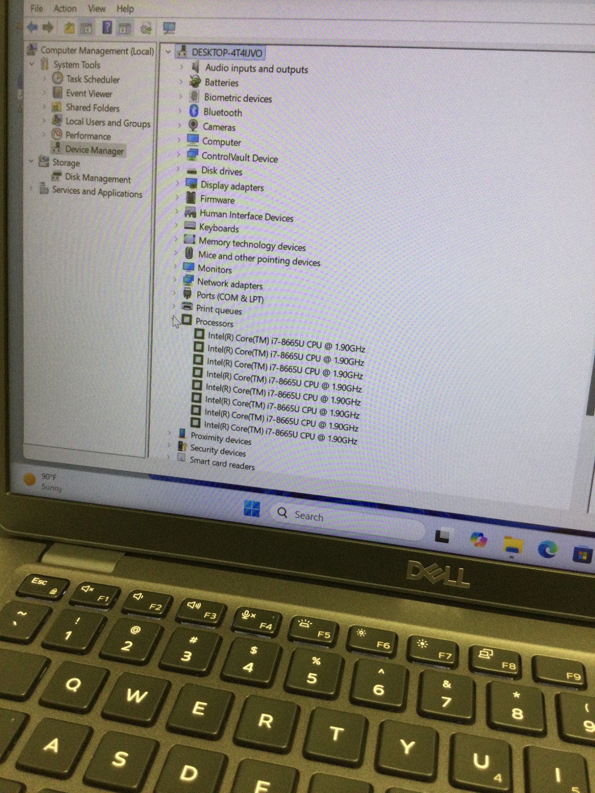 Dell Latitude 5400 14” Core i7-8665U 1.90GHz 8GB RAM 256GB SSD win 11 pro