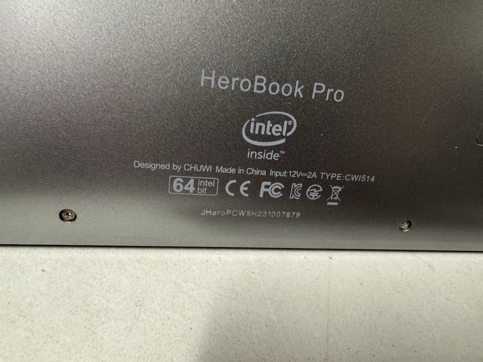 CHUWI HeroBook Pro 14.1” Intel Celeron | No Power | For Parts