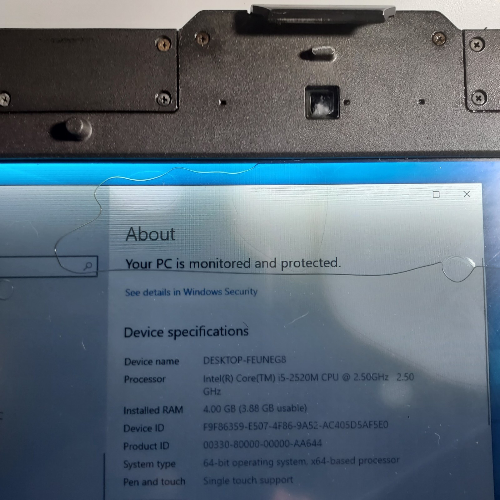 Dell Latitude E6420 XFR Rugged i5 4GB 500GB HDD PSU No Battery Damaged Screen