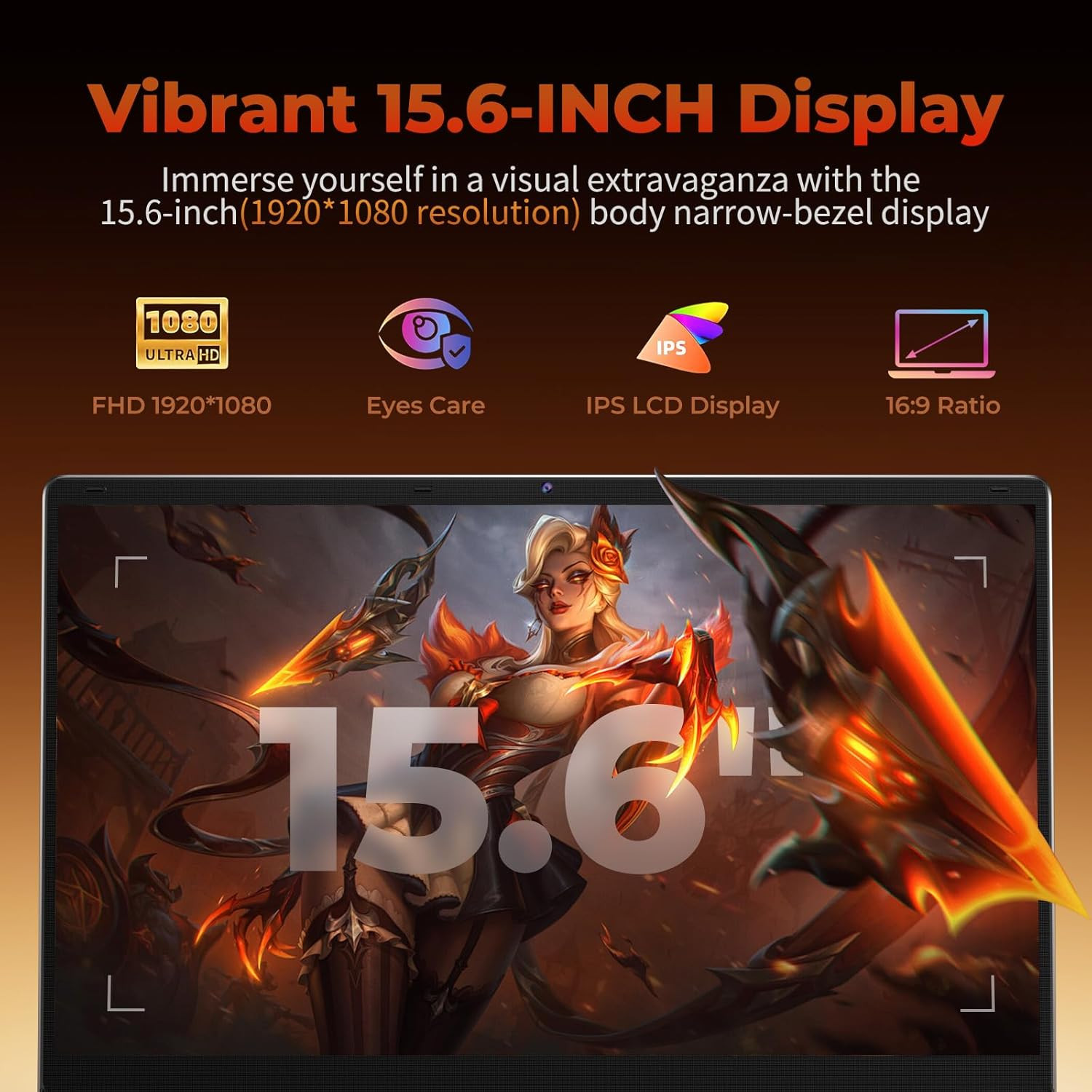 Gaming Laptop Computer 2026, 15.6 Inch Lap Top Pc Window 11 Pro, 16GB RAM 1TB SS