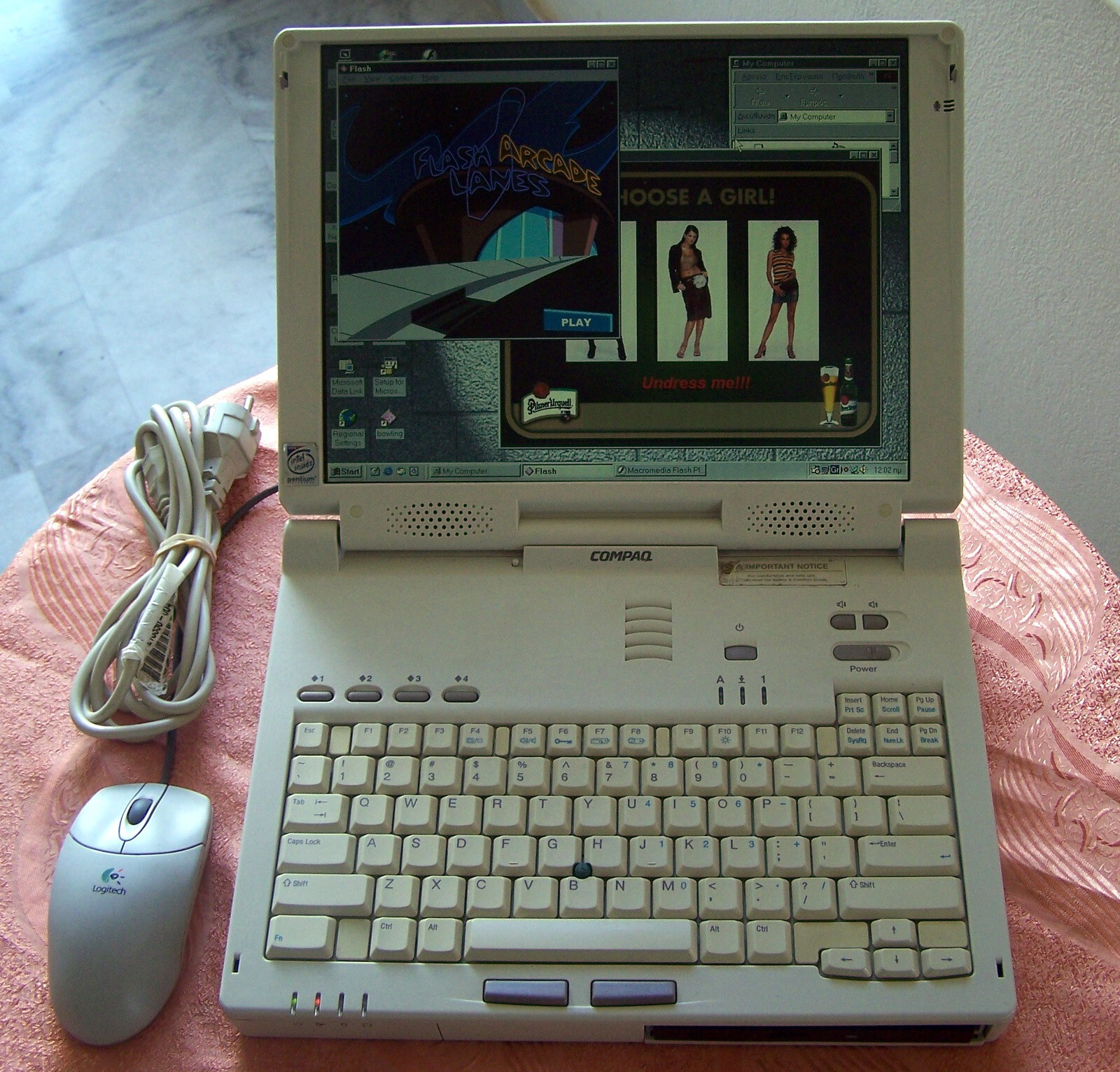 Vtg 1997 Compaq Armada 7792 Intel P2 Win-98 Serial Parallel-ΝΟ 1700 ibm dos e500