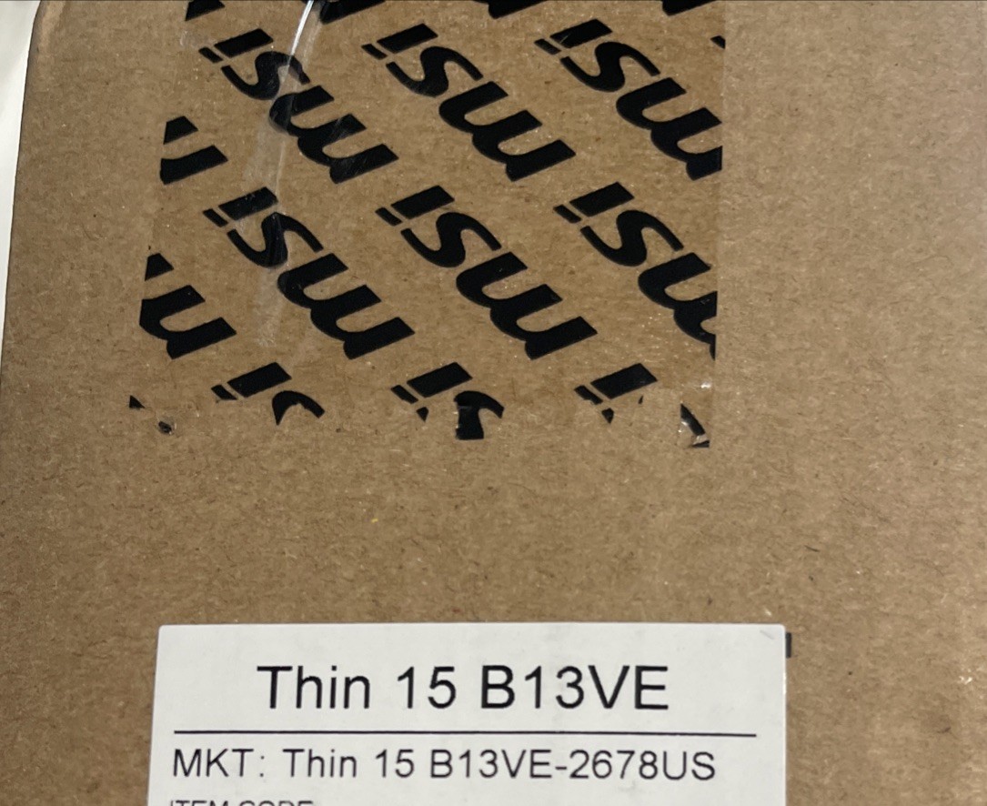 MSI Thin 15 B13VE 15.6″ 144Hz Laptop Intel Core i5-13420H 16GB 512GB RTX 4050