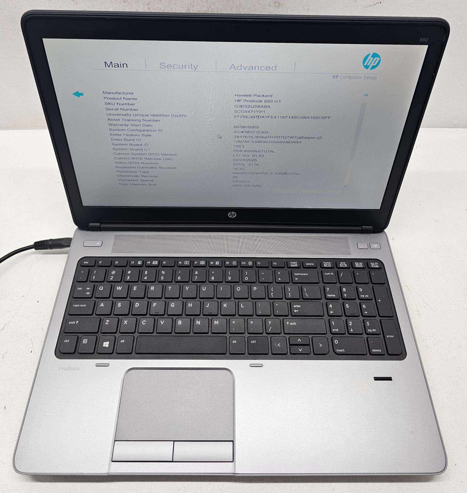 HP ProBook 650 G1 15.6″ Laptop Intel Core i5-4300M 4GB Ram NO HD/OS (FL)
