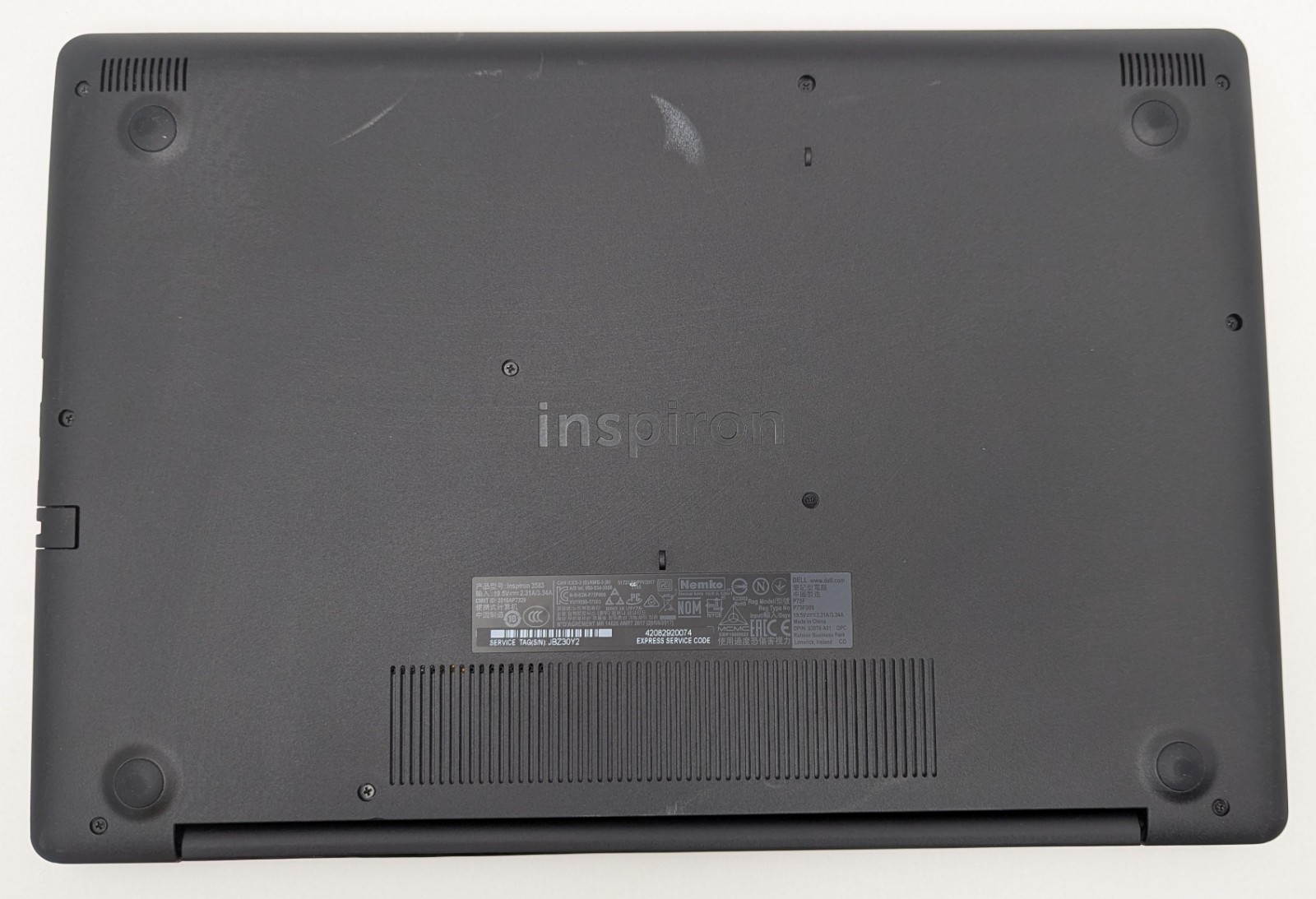 Incomplete Dell Inspiron 3583 15.6″ Touch Laptop Intel i3-8145U 2.10GHz 8GB RAM
