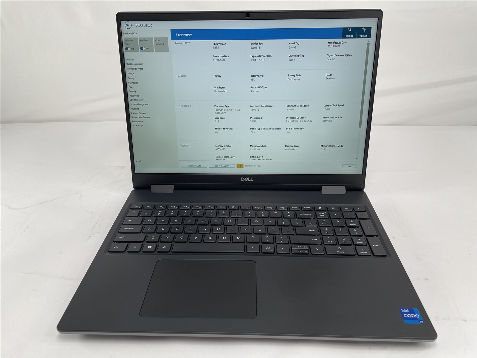 Dell Precision 7670 16″ 16-Core i7-12850HX 64GB RAM 1TB SSD RTX A1000