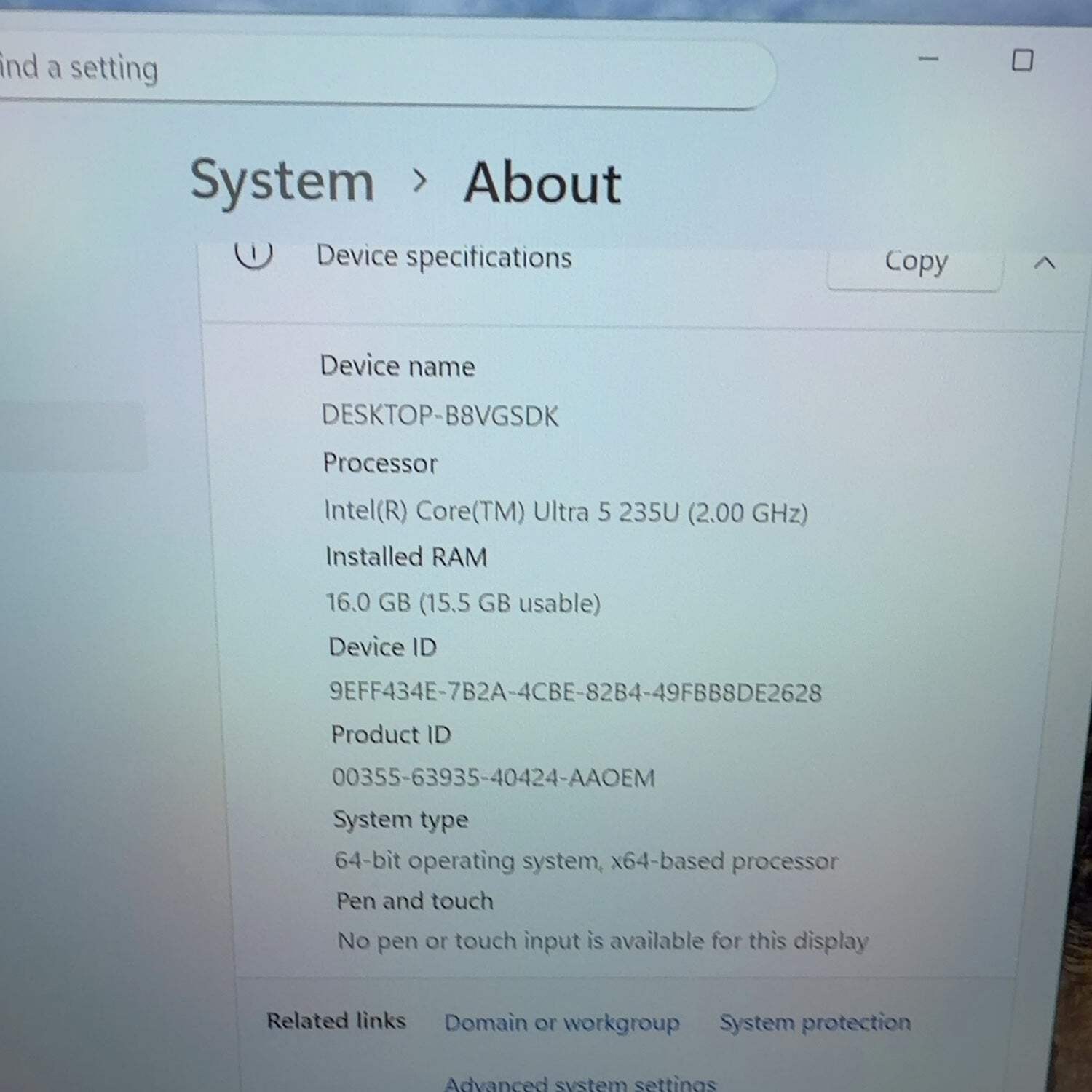 Dell 14 Plus PB14250 14″ Core Ultra 5 235U 2.0GHz 16GB RAM 512GB SSD