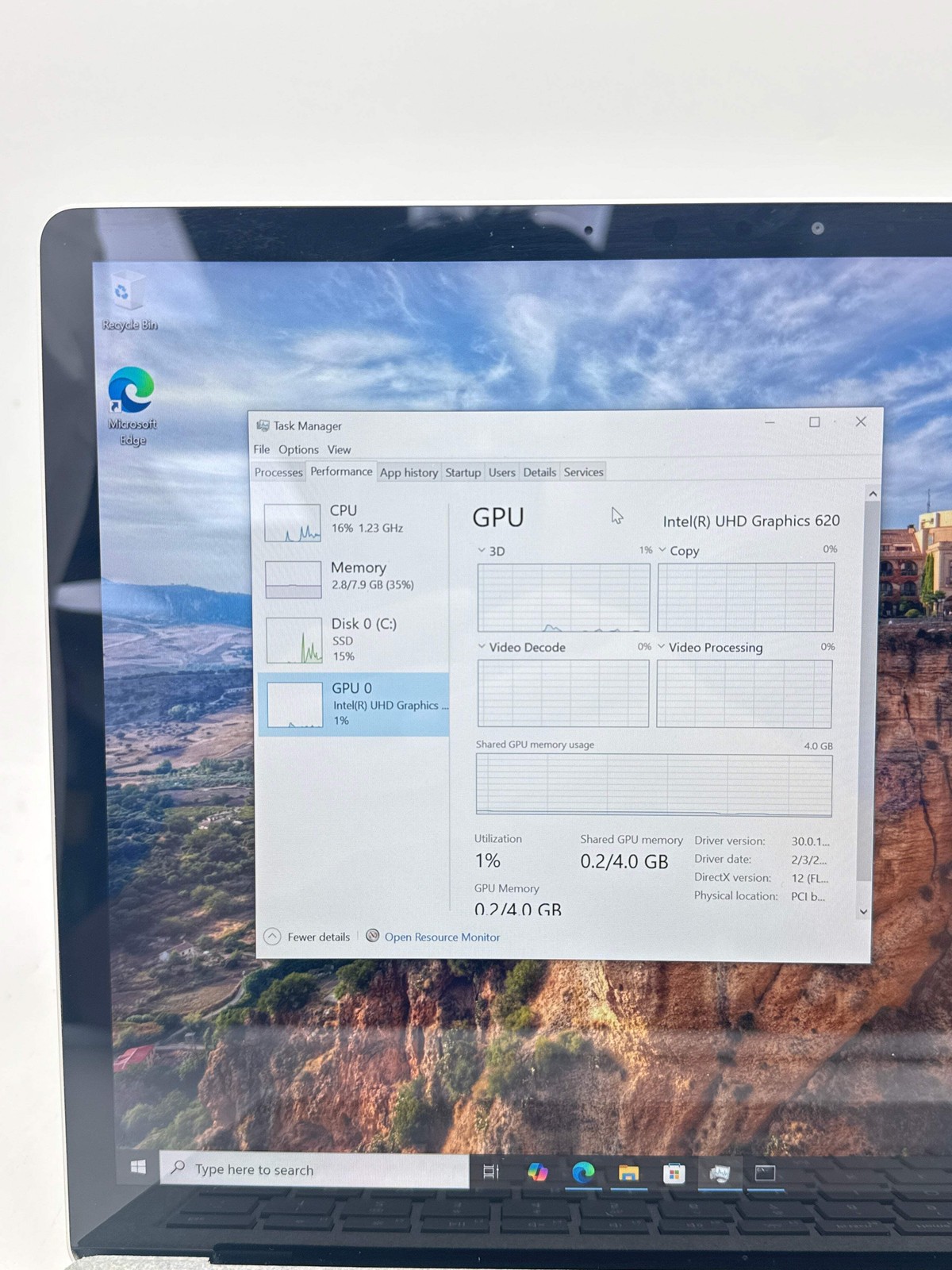 Microsoft Surface Laptop 2 1769 Core i5 8GB 256GB Platinum – Service Battery