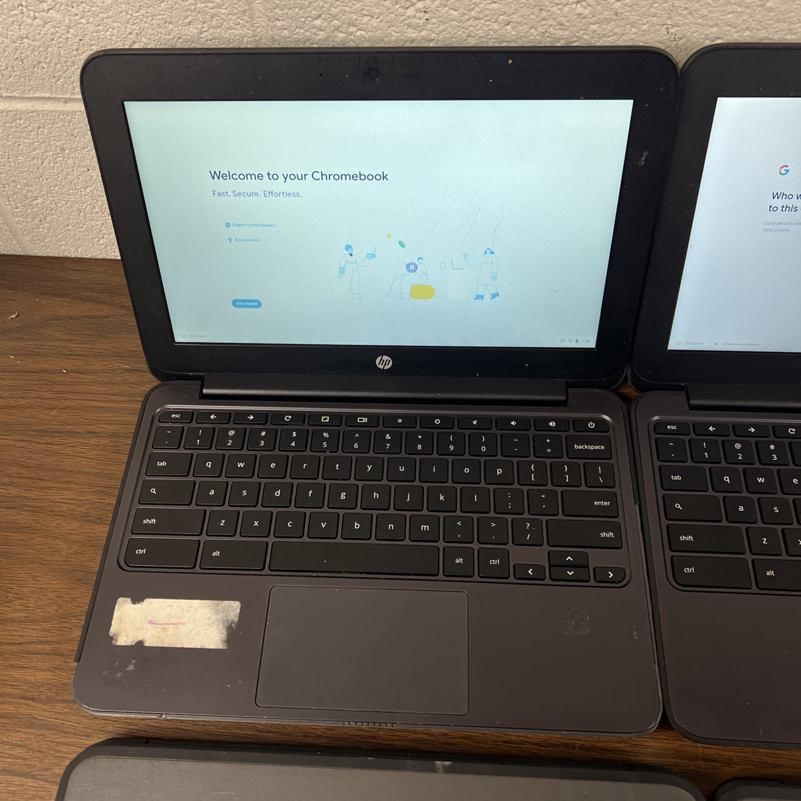 Lot Of 6 HP Chromebook 11 G5 EE | Celeron N3060 1.6GHz CPU | 4G Ram | 16G eMMC