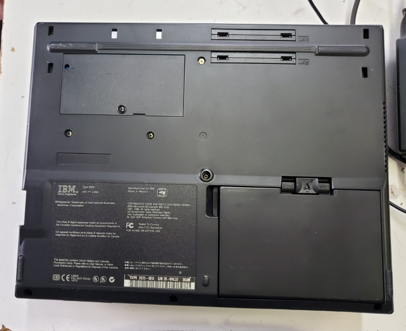 IBM 385XD Laptop Posts To Bios Hard Drive Bad See Pictures 96 Mb Type 2635