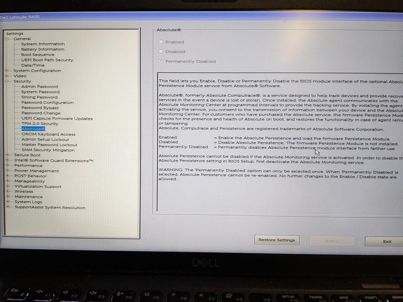 DELL LATITUDE 5400 i7-8665U @ 1.90GHz, 8GB RAM, NO HDD/OS – (FOR PARTS)