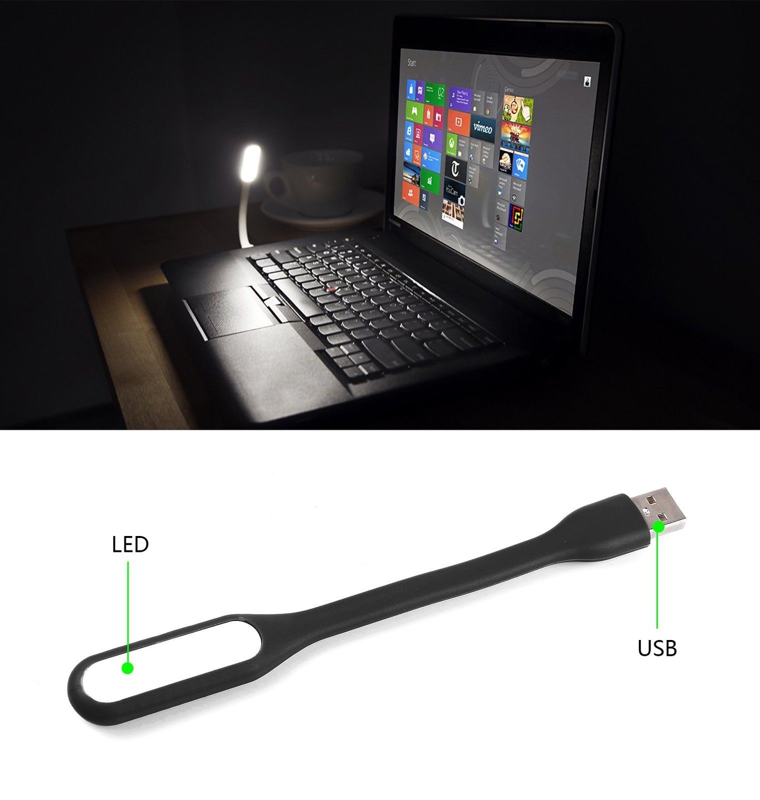 USB LED Super Bright Light Flexib Bendable Lamp For Laptop Power Bank Desktop