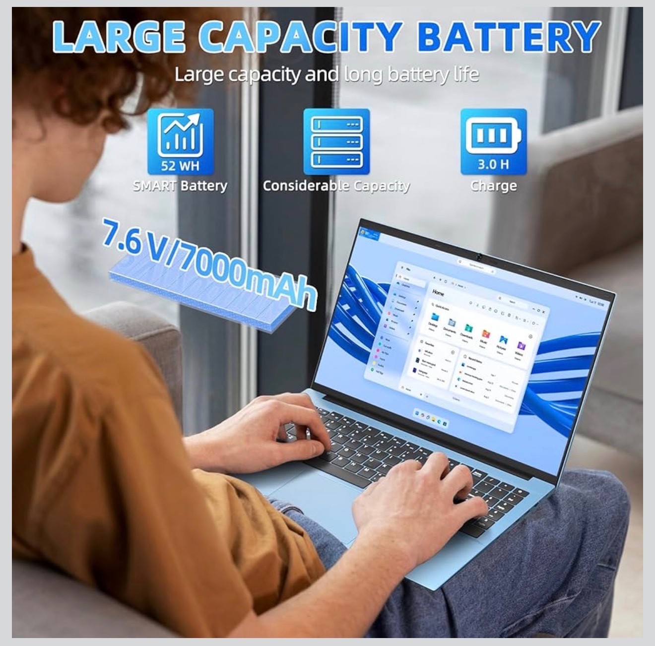 15.6 inch Laptop 16GB+102GB Windows 11 Pro Computers WiFi Bluetooth 1920*1080 LP