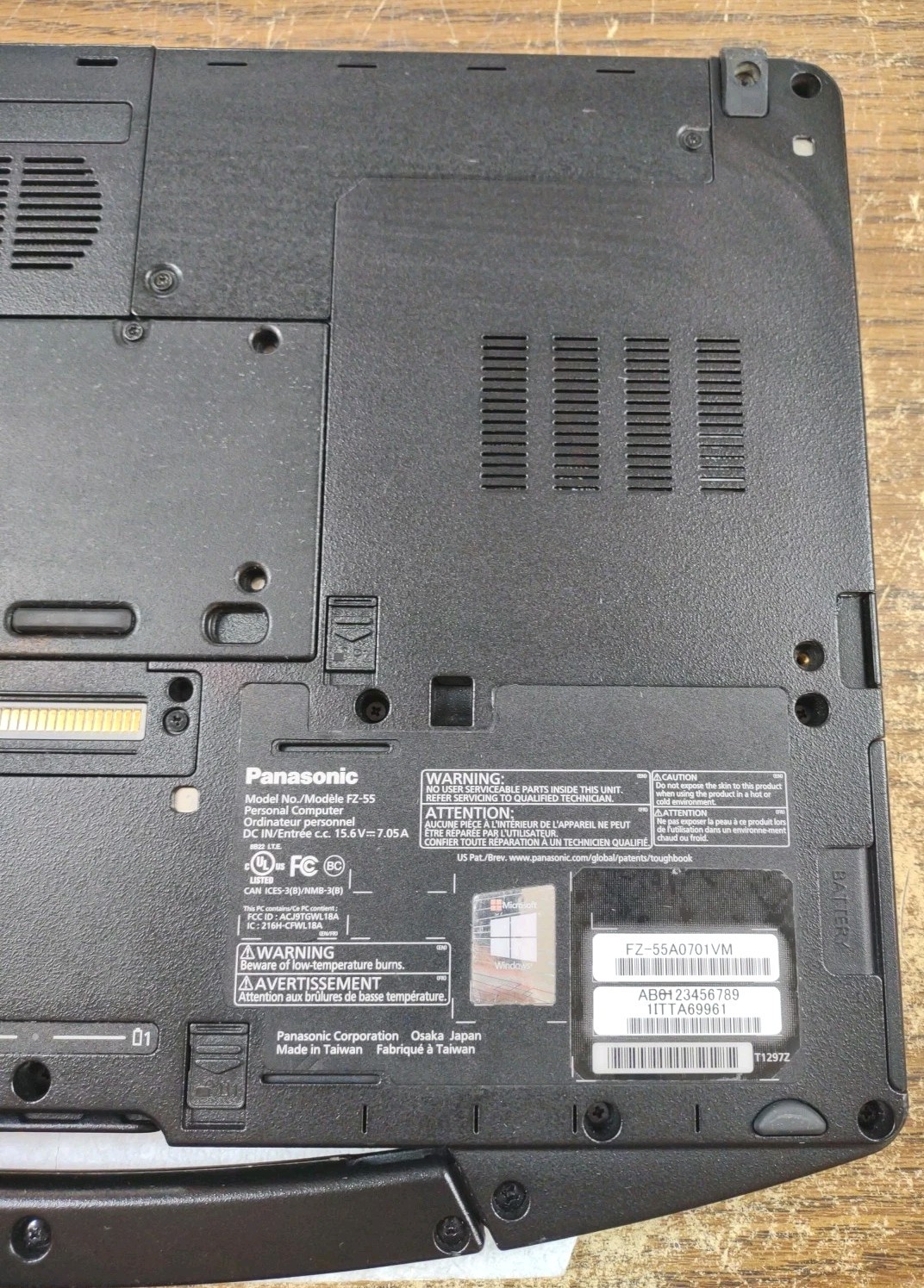 Panasonic ToughBook FZ-55 W/ i5-8365U, 256GB SSD, 16GB RAM. NON TOUCH