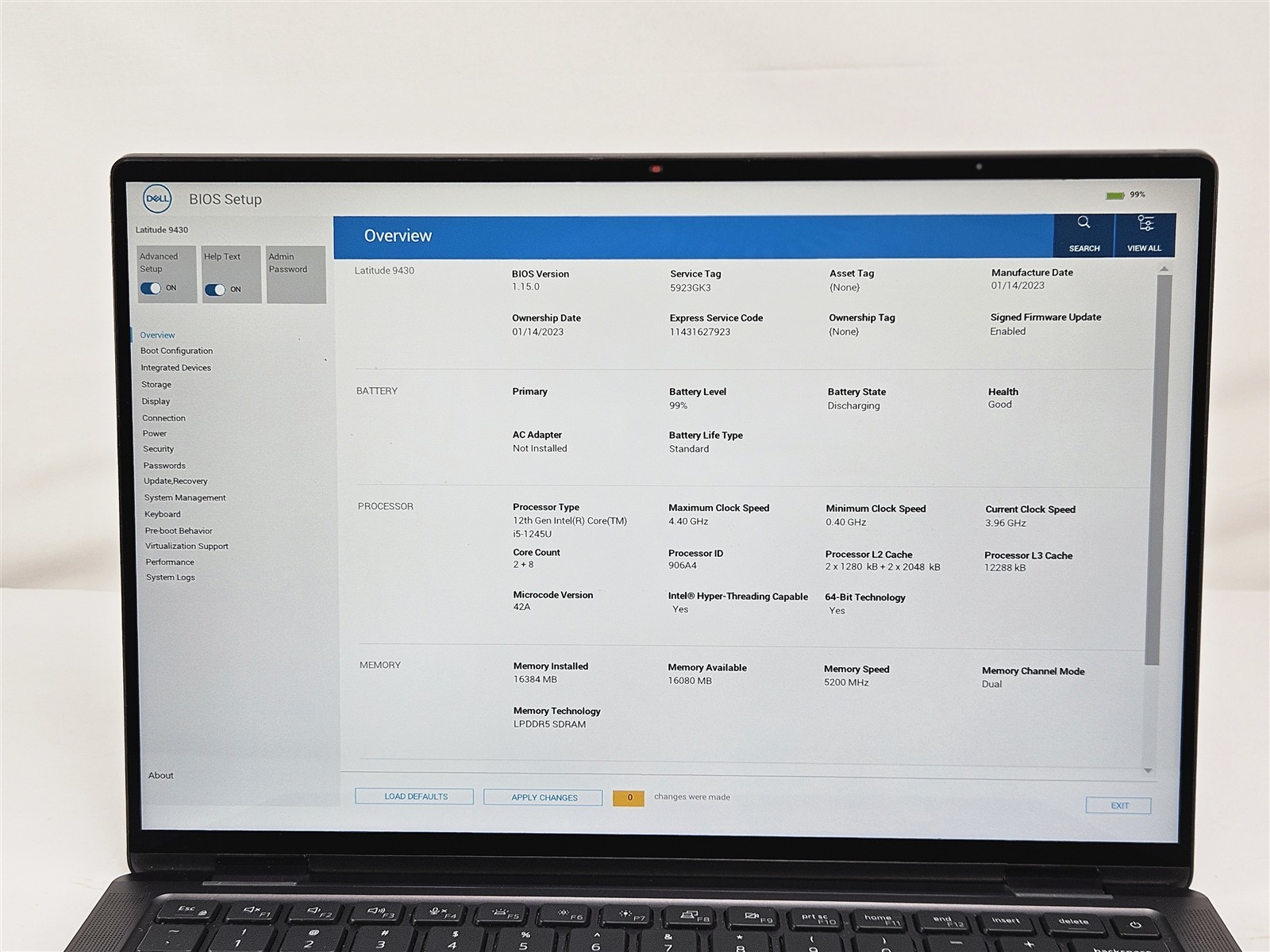 Dell Latitude 9430 Convertible i5-1245U 16GB 256GB SSD 2560×1600 14″ Touch