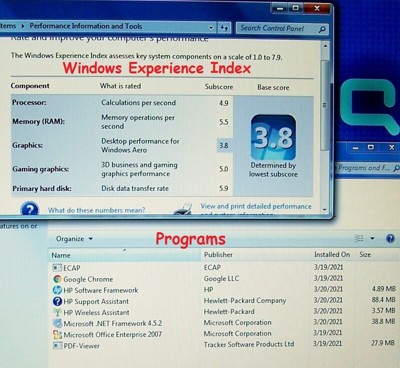 HP Compaq 615 15.6″ AMD 2Core 2.20GHz, 4GBRam 320GB, WifI, HD-3200 Win7 Ultimate