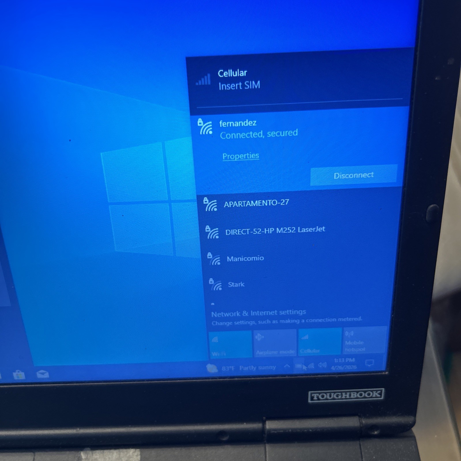 Panasonic Toughbook CF-54 mk1 Intel i5-5300 |8GB ddr3 | 256GB ssd | Win10 pro