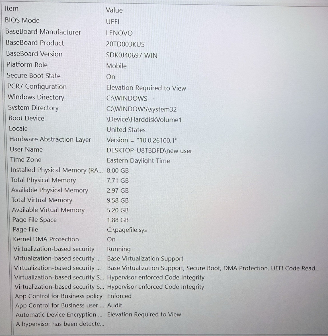 Lenovo ThinkPad E15 gen 2, i5-1135g7, 2.40 GHz, 8gb Ram, 256gb NVMe, Win 11 Pro