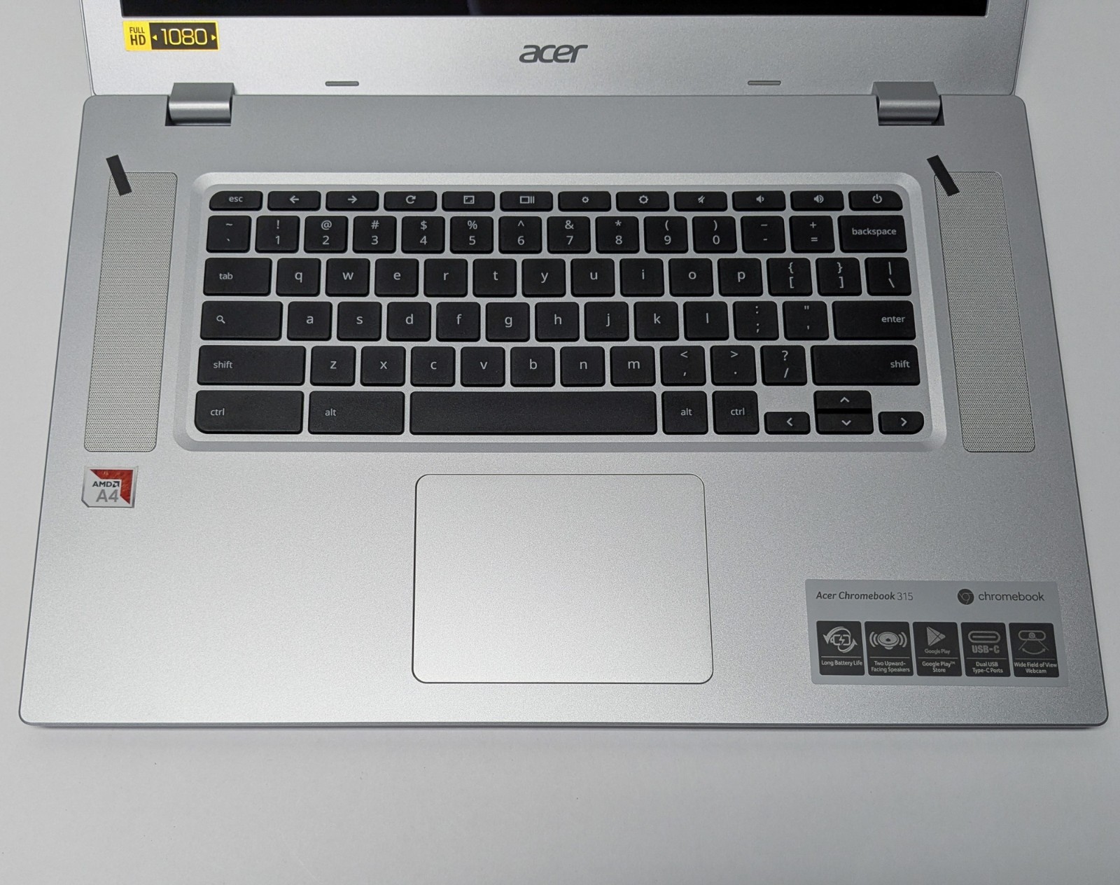 Acer Chromebook 315 15.6″ IPS Touch AMD A4-9120C 4GB RAM 32GB SSD Full HD 1080p