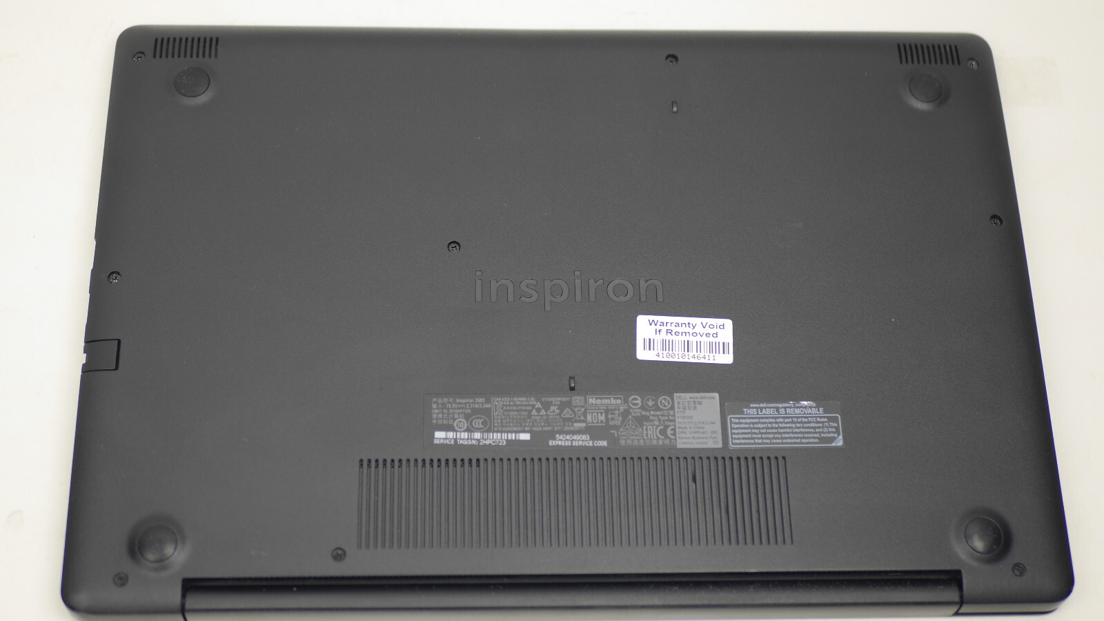 Dell Inspiron 3585 Laptop 15.6″ 128GB 2.5GHZ 8GB AMD Ryzen 3 Touchscreen