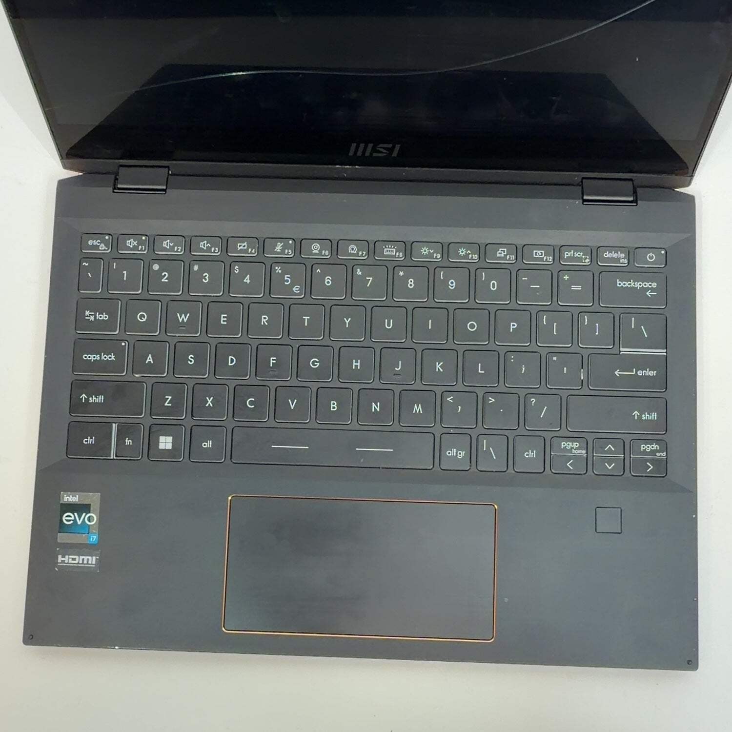 Broken MSI Summit E13 Flip Evo A13MT 13.4″ i7-1360P 16GB RAM 1TB SSD Cracked