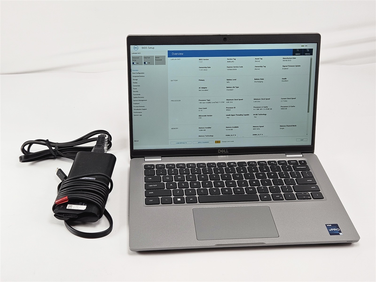 Dell 14″ Latitude 5431 Intel Core i7-1270P 16GB RAM 256GB SSD FHD Iris Xe No OS
