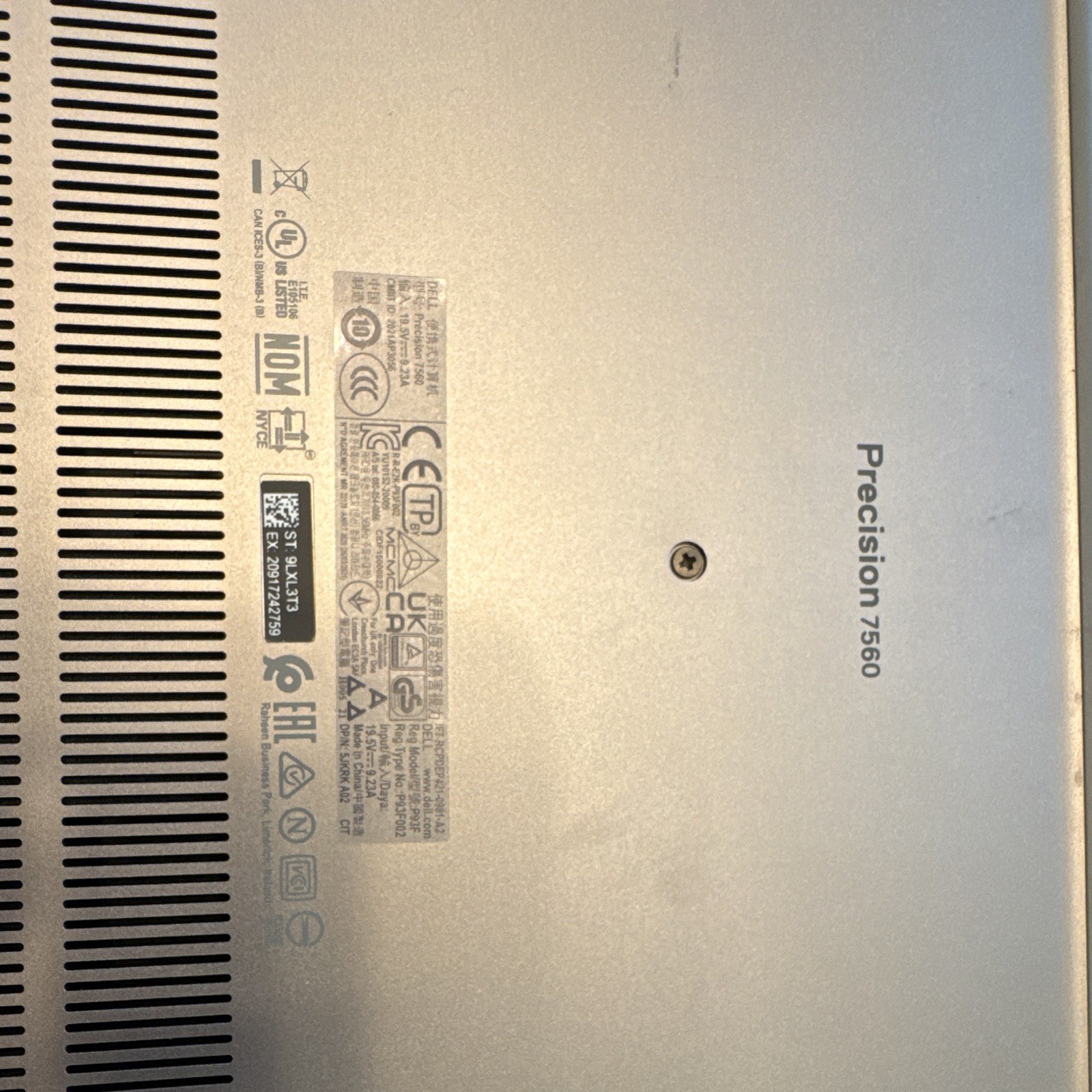 Dell Precision 7560 i7-11850H 32 GB RAM 512 GB SSD 15.6″ Win Pro w Charger
