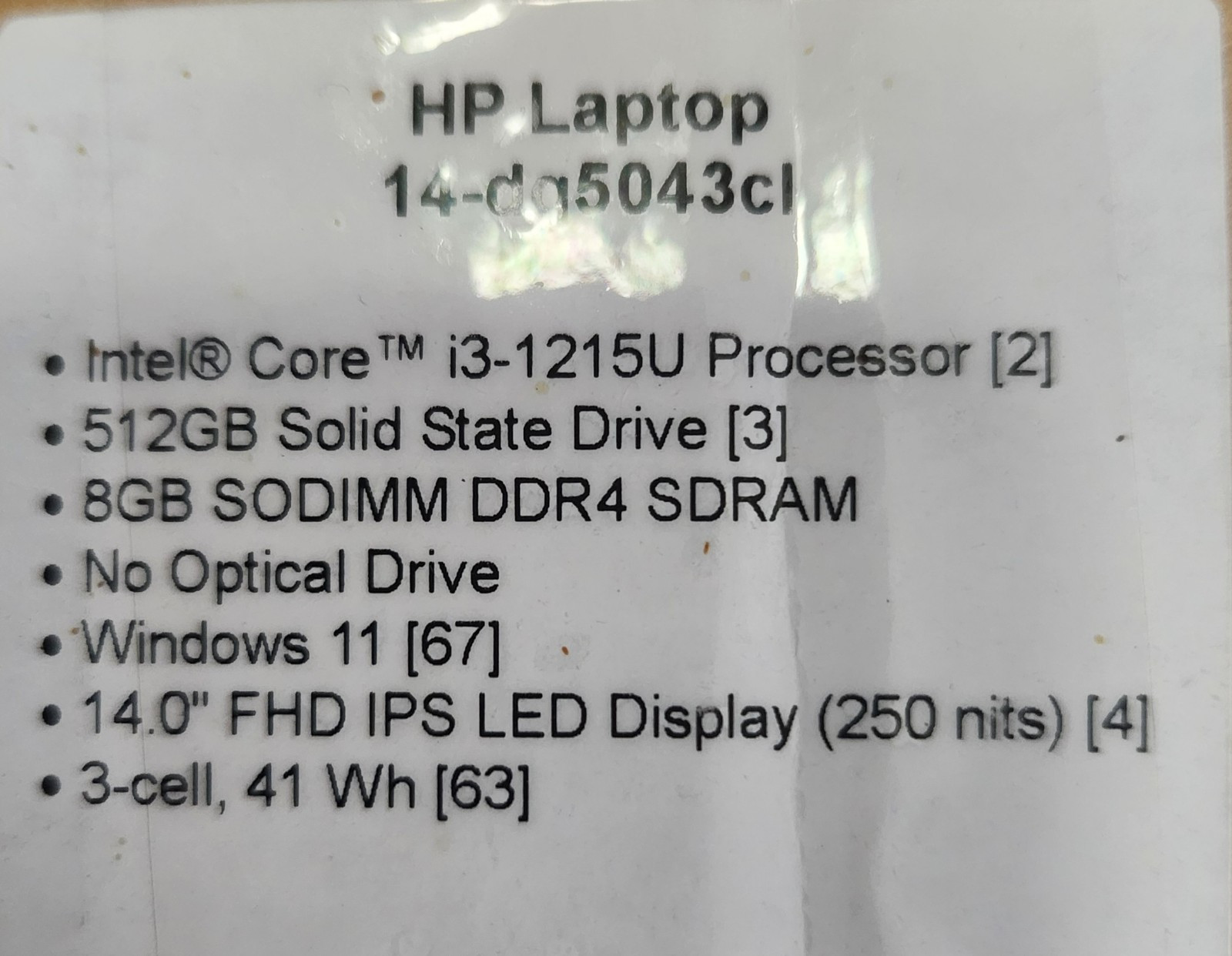 NEVER USED HP LAPTOP