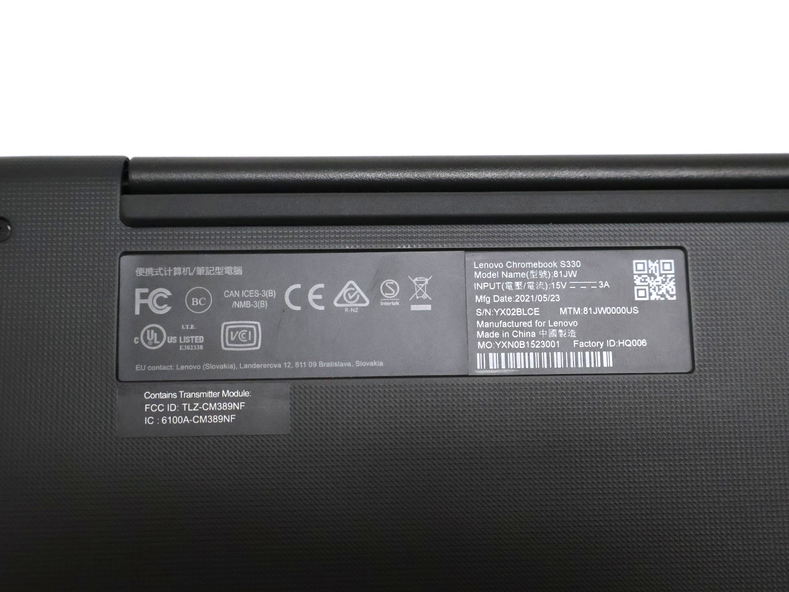 Lenovo Chromebook S330 14″ MTK 8173C 4GB Ram 64GB eMMC Laptop No Adapter