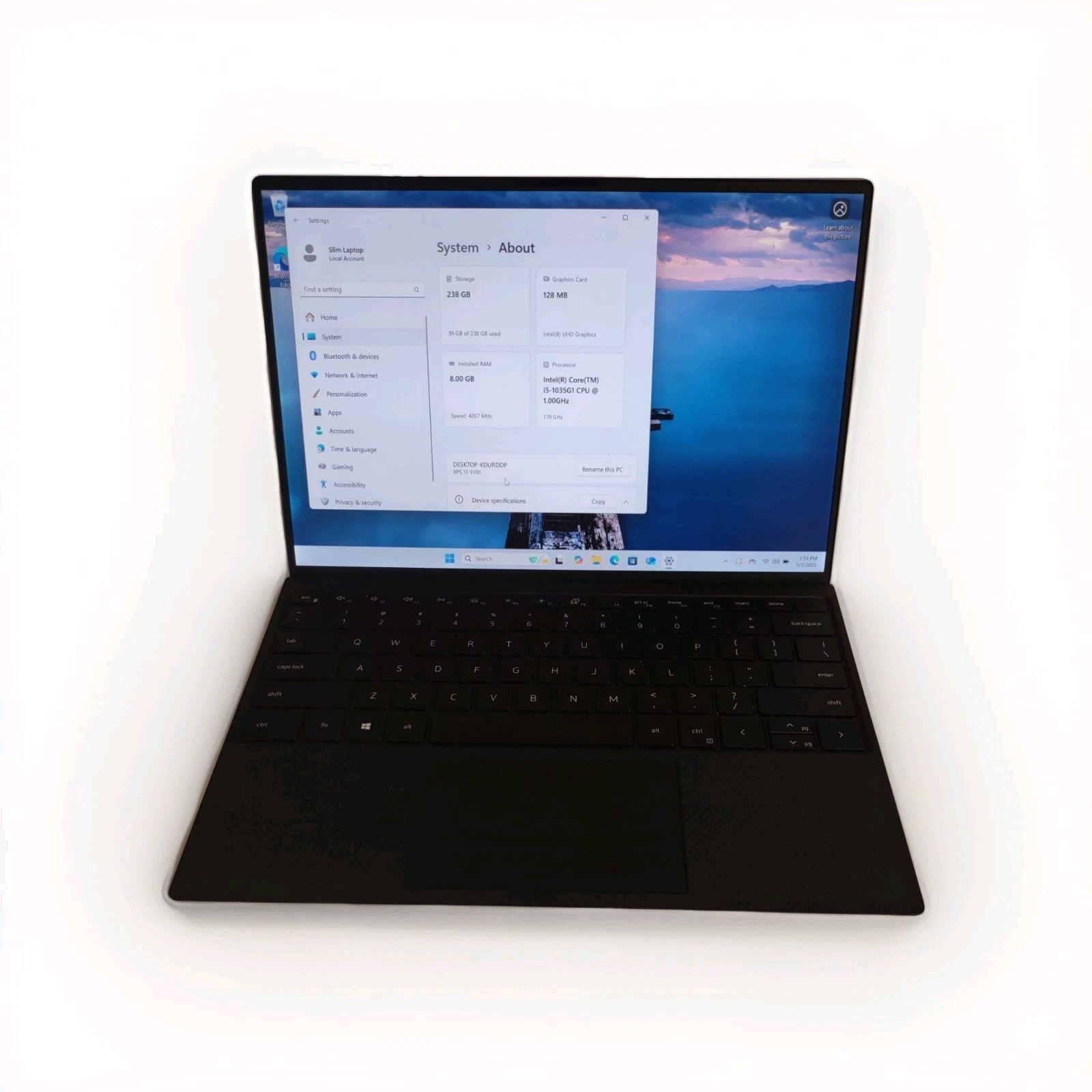 Dell XPS 13 9300 FHD+ 1.0 GHz i5-1035G1 8GB RAM 256GB SSD – Excellent