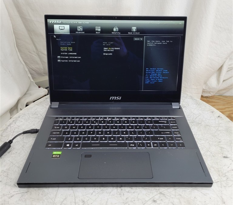 MSI WS66 MS-16V4 Laptop Core I9-11900H 8GB SEE NOTES