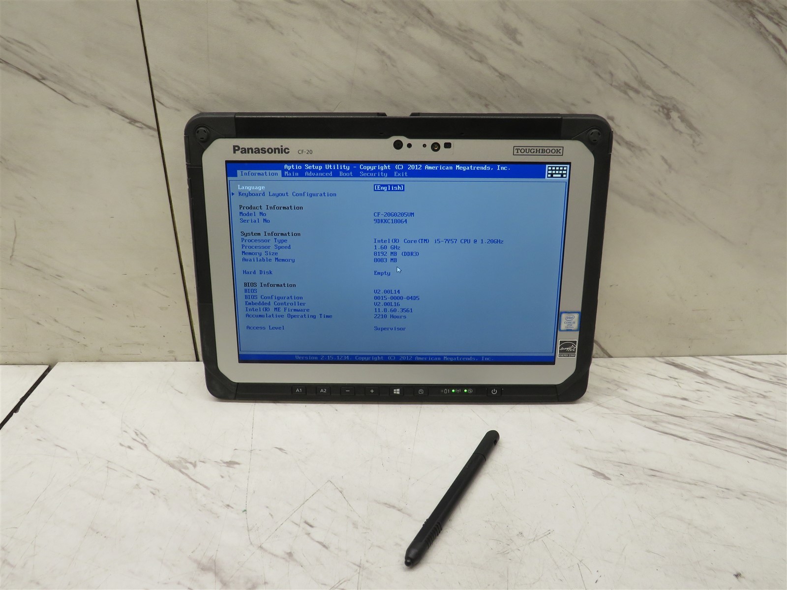 Panasonic Toughbook CF-20 Intel Core i5-7Y57@1.2GHz 8GB RAM #4