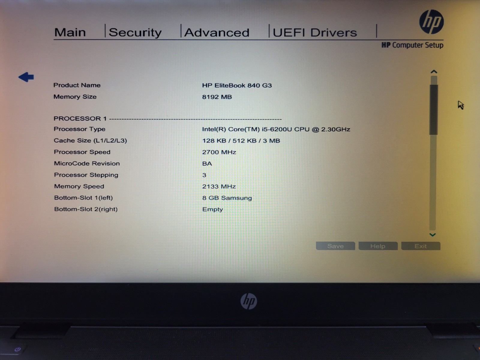 HP EliteBook 840 G3 i5-6200U@2.3GHz 8GB RAM *No Battery/HDD/OS/BIOS* | C857