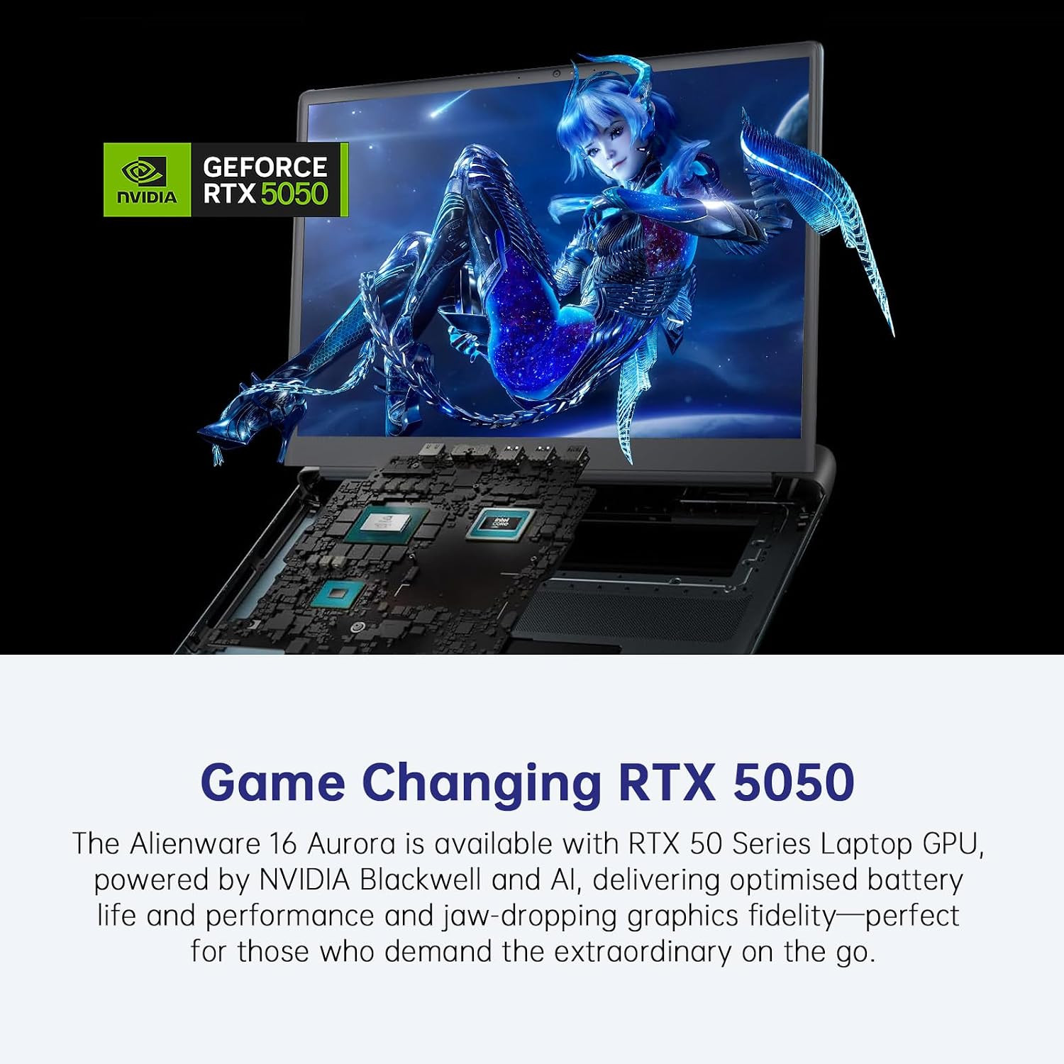 Alienware 16 Aurora Gaming Laptop AC16250, 16″ WQXGA Display, NVIDIA Geforce RTX