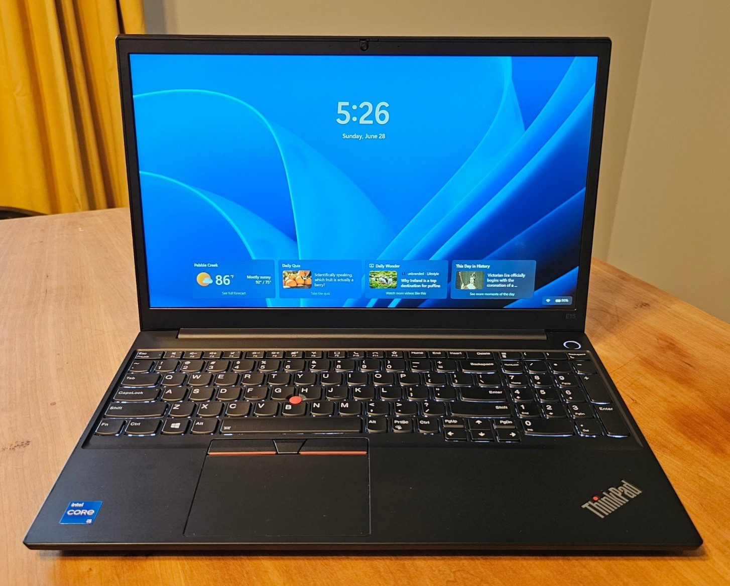 Nice Lenovo E15 Gen 2 i5-1135G7 2.40GHz 8GB 256GB NVMe Full HD AC & 83% Battery