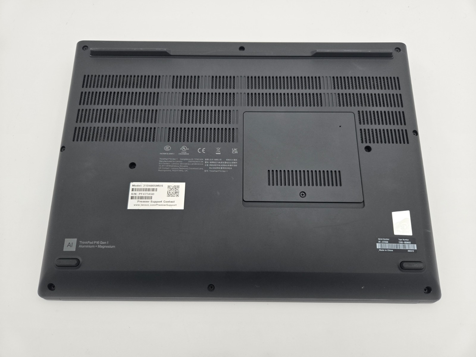 Lenovo ThinkPad P16 Gen 1 16″ I7-12800HX 4.8GHz 16GB RAM 512GB SSD RTX A1000