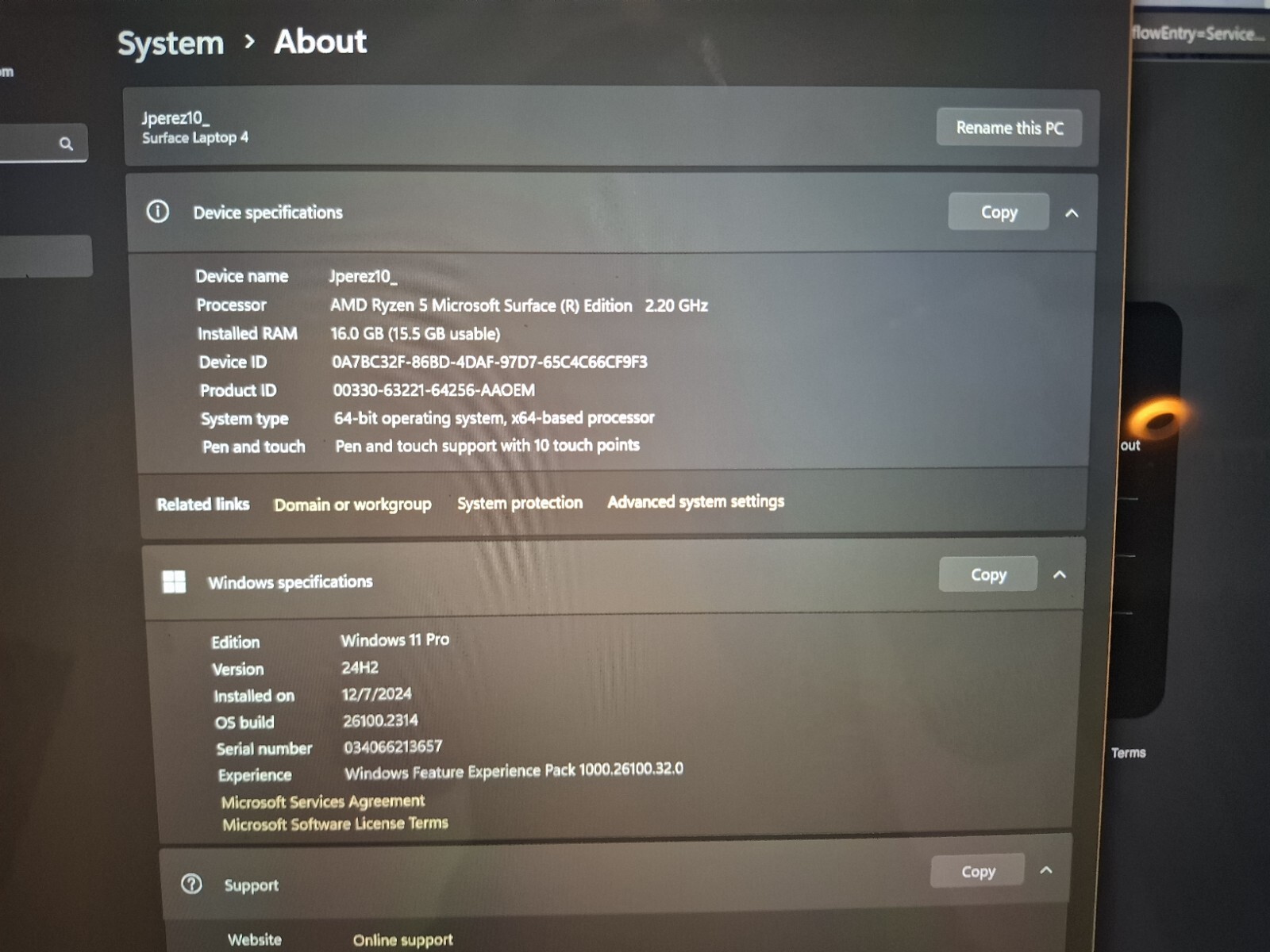 Microsoft Surface Laptop 4 AMD Ryzen 5 2.2GHz 16GB RAM 1Tb SSD Win11 Pro Touch