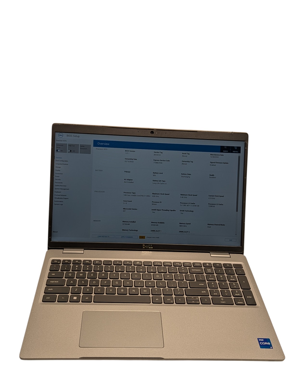 Dell Precision 3570 i7-1265U 15.6″ 32GB RAM – 2TB SSD “Grade D”