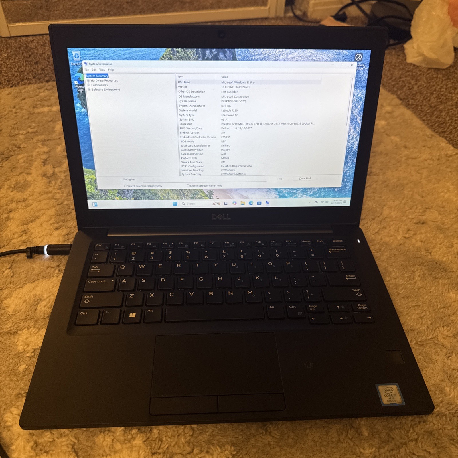 Dell Latitude 7290 i7-8650U 16GB RAM 512GB SSD Windows 11 Pro | Good Condition