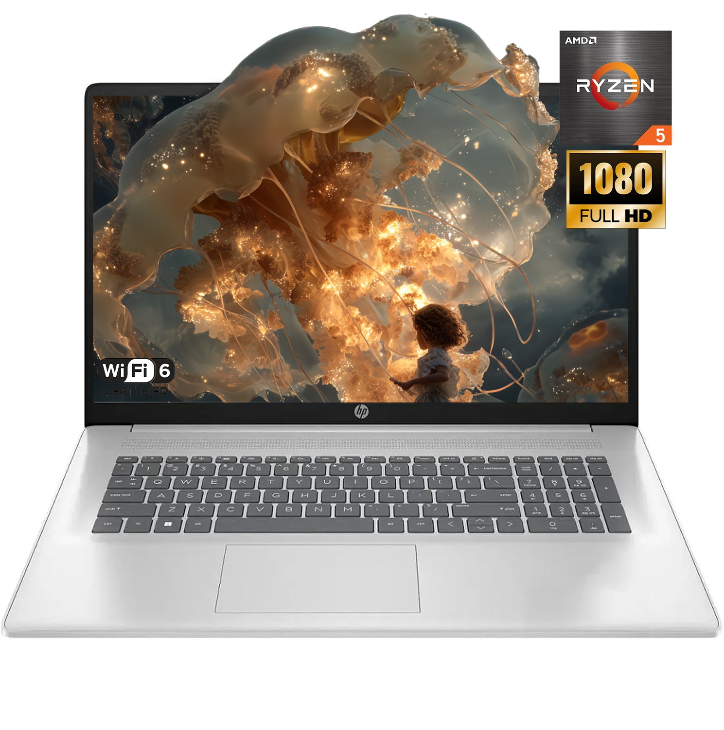 HP 17.3″ Laptop computer 4.3 GHz AMD Ryzen 5-7430U Notebook UP TO 64GB RAM 4TB