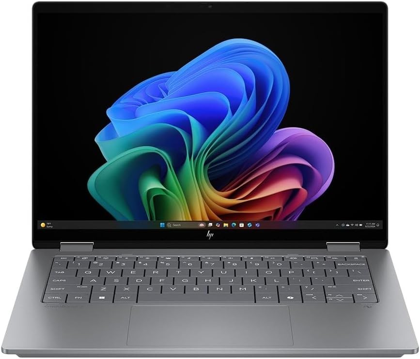 HP OmniBook X Flip Copilot+ PC 14″ AMD Ryzen AI 7 350 2025 24GB RAM 1TB SSD Silv