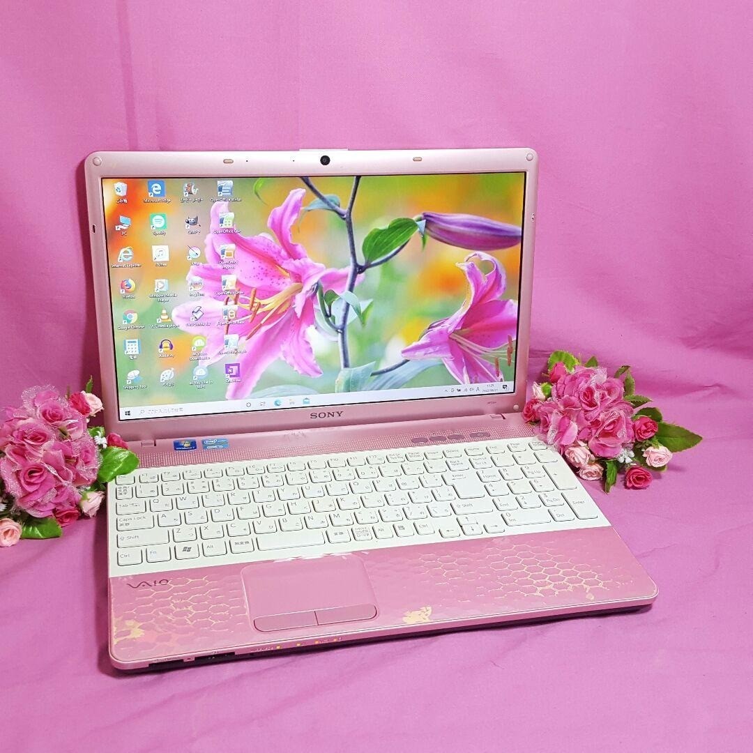 Sony VAIO Pink Laptop Core i5 750GB HDD 4GB RAM Webcam DVD Win10