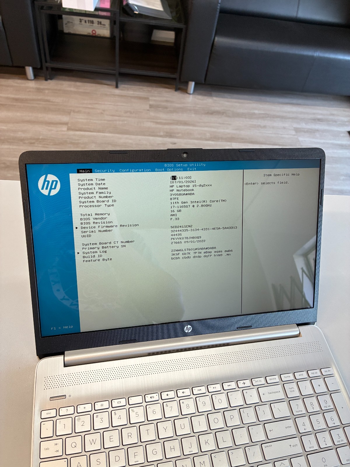 HP 15-dy2073dx: Touch 15.6″ / i7-1165G7 / RAM 16Gb / SSD 512Gb / Win 11