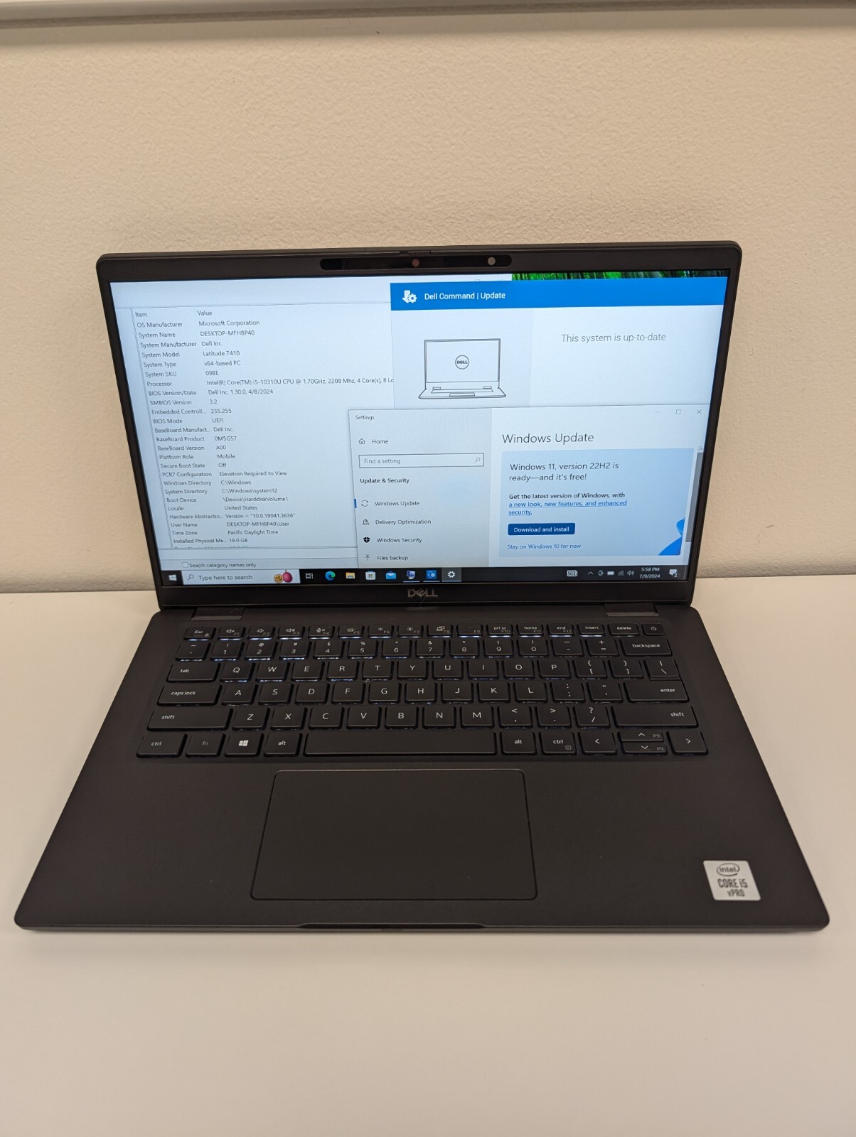 Dell Latitude 7410 14″ 1.7GHz i5-10310U 16GB 256GB SSD WARRANTY [GRADE A] [USA]